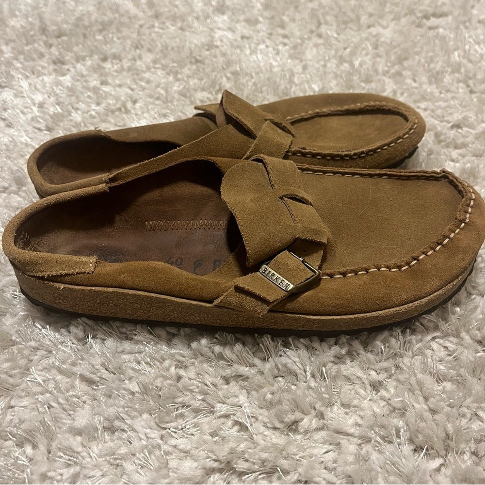 Birkenstock Buckley Brown Suede Slip-On Loafers Women’s 9 Men’s 7 40 260 - Picture 6 of 12